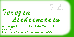 terezia lichtenstein business card